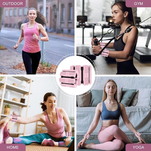 Pilates Wrist & Ankle Weights for Women, Wearable Wrist Weights& Leg Weights Set of 2(1Lbs Each) Adjustable Ankle Weights for Walking,Yoga, Dance, Pilates, Pool Exercises and Gym（Blue) in Saudi Arabia