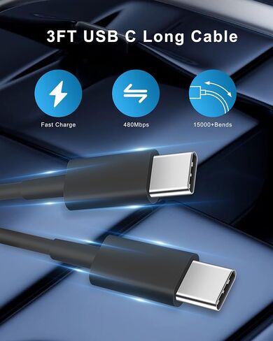 Car Charger for iPhone 16/16 Pro Max, 2Pack 67W 3-Port Fast USB C Car Charger Adapter with 3FT USB C to C Cable for iPhone 16/16 Plus/16 Pro/16 Pro Max/15/15 Pro Max, iPad Pro/Air/Mini, Pixel 9 in Saudi Arabia