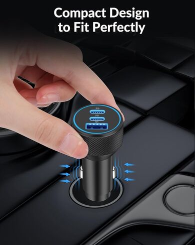 Car Charger for iPhone 16/16 Pro Max, 2Pack 67W 3-Port Fast USB C Car Charger Adapter with 3FT USB C to C Cable for iPhone 16/16 Plus/16 Pro/16 Pro Max/15/15 Pro Max, iPad Pro/Air/Mini, Pixel 9 in Saudi Arabia
