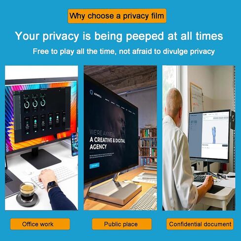 21.5 inch Desktop Privacy Screen Filter Anti-blue, Anti-peeping, Anti-reflective, Double-sided Installation, Length-width Ratio Of 16:9 (Width & Height: 476.5mm & 268mm) in Saudi Arabia