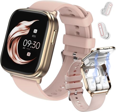Smart Watch with Earbuds, 2 in 1 Smartwatch for Men and Women, 1.85" HD Smartwatches Screen Make/Answer Calls Bluetooth Earphones, Fitness Tracker Sleep Tracker X9 (Black) in Saudi Arabia