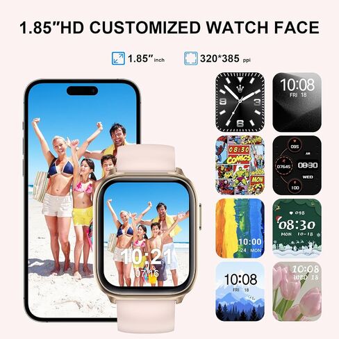 Smart Watch with Earbuds, 2 in 1 Smartwatch for Men and Women, 1.85" HD Smartwatches Screen Make/Answer Calls Bluetooth Earphones, Fitness Tracker Sleep Tracker X9 (Black) in Saudi Arabia