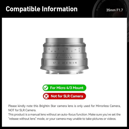 35mm F1.7 Wide-Angle Manual Focus Prime Lens for Nikon Z-Mount Mirrorless Cameras, APS-C MF Large Aperture Fixed Lens, Compatible with Z-6II, Z-7II, Z5, Z50, Z9, Z50, Z-FC, Z30 in Saudi Arabia