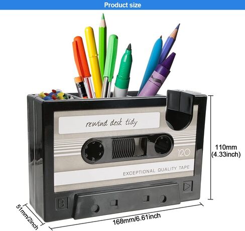 YXQ Fun Tape Dispenser Novelty Unique Pen Dispenser Cool Retro Desk Accessories，Blue in Saudi Arabia
