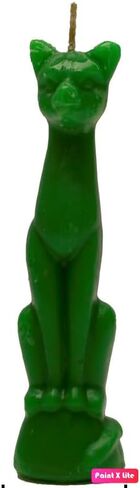 Lucky Cat Ritual Candle - Ancient Egyptian Goddess Symbol for Attracting Good Fortune, Prosperity, and Healing for Personal Needs and Desires with Abundance and Prosperity (Black) in Saudi Arabia
