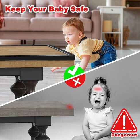 Corner Protector Baby Black, E-PRONSE 12PCS Black Silicone Table Corner Protectors,Baby Proofing Corner Protectors for Furniture, Baby Proof Corners and Edges with Strong Adhesion in Saudi Arabia