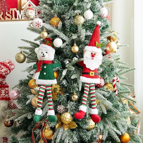 2 Pack Christmas Curtain Buckle Santa & Snowman Xmas Curtain Tieback Hold Fastener, Merry Christmas Wine Bottle Topper Decor for Xmas Holiday Home Window Pendant Decoration Holdback in Saudi Arabia