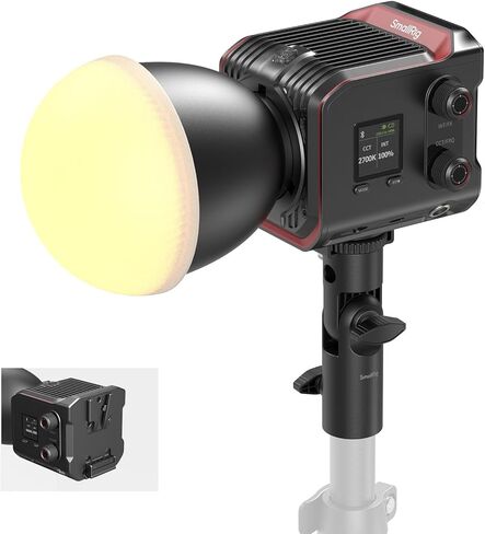 SmallRig RC 100B COB Video Light with Handle, Bi-Colour Video Light 2700K-6500K, Type-C PD Fast Charging, Built-in Battery Plate, App Control for Photography and Photo Studio, Mobile Version - 4894 in Kuwait