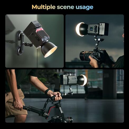 SmallRig RC 100B COB Video Light with Handle, Bi-Colour Video Light 2700K-6500K, Type-C PD Fast Charging, Built-in Battery Plate, App Control for Photography and Photo Studio, Mobile Version - 4894 in Kuwait