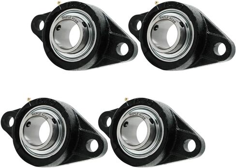 MAPLE ACE UCFL206-20 Oval Flange Bearing 1-1/4" Bore, 2-Bolt Self-Aligning, Solid Base, R3 Triple Lip Seal, Heavy Duty (Qty 2) in Saudi Arabia