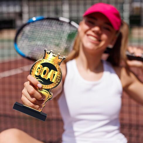 6 Pcs Goat Trophy Award Acrylic Award Greatest of All Time Funny Trophy Award Appreciation Gift for Boss, Coworker, Friend League Champion Award Winner Sports Award Appreciation Recognition Gift in Saudi Arabia