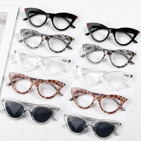 10 Pack Oval Readers Retro Ladies Round Cheaters for Women +0.00 in Saudi Arabia