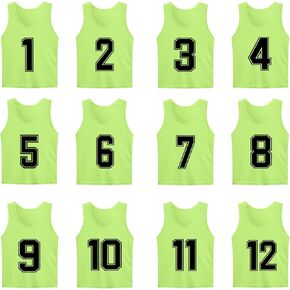 MTTYYD Numbered Scrimmage Training Vest - Soccer, Pinnies - Practice Jersey Pennies for Kids,Youth and Adults