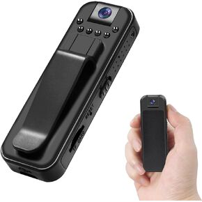 Body Camera with Video and Audio Recording, HD 1080P Video Camera 180° Rotating Lens Camcorder, Night Vision Camera Support Time Stamp Body Cam for Civilians/Law Enforcement