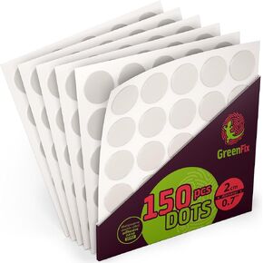 GreenFix Sticky Dots Double Sided 150PCs - Mounting Putty Removable - Self Adhesive Balloon Dots - Sticky Tack for Wall Hanging - Double Sided Tape Dots for Crafts Hanging in Kuwait