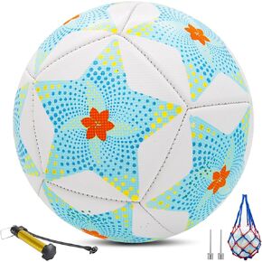 SARETAS Soccer Ball, Size 3 Soccer Ball Cartoon Design Ball Toy Soccer for Kids Indoor and Outdoor Soccer Balls with Pump,Toddlers Soft Ball for Girls and Boys
