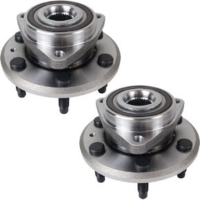 Pair 513277 Wheel Bearing and Hub Assembly Front/Rear Compatible with 08-17 Buick Enclave, 09-17 Chevy Traverse, 07-16 GMC Acadia, 07-10 Saturn Outlook 6 Lugs w/ABS