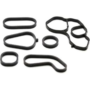 Gasket Seals Set of 6, Replacement for Mini Cooper Paceman Countryman Oil Filter Housing & Oil Cooler Gasket Seal 11428643747 11428643758