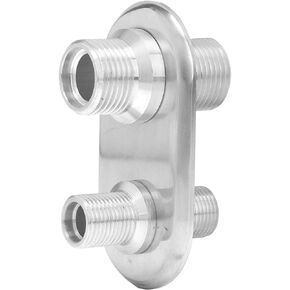 Air Conditioner Fittings Automotive,Heater Hose Fitting 2 Port,Air Conditioning,Car 2‑Port Air Conditioner Bulkhead Connector Universal Modification Replacement For Hot Rodsilver (Silver)