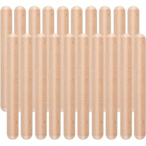 20 PCS Wooden Rhythm Sticks, Hard Wood Claves Musical Instrument Music Rhythm Sticks for Music Class, 7.87 x 0.78 Inch