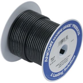 Ancor 188003 Marine Grade Electrical Primary Tinned Copper Boat Wiring (10-Gauge, Black, 8-Feet)