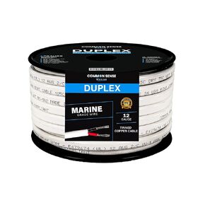 12 Gauge 2 Conductor Marine Wire - 20 ft Duplex Flat Marine Grade Wire Tinned Copper Oxygen-Free Insulated - 12/2 AWG UL 1426 Standard PVC Wire for Boat, Automotive, Speakers, Camper & Trailers