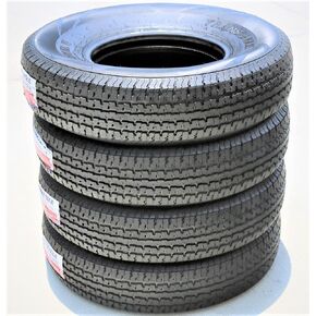 Set of 4 (FOUR) Transeagle ST Radial II Premium Trailer Radial Tires-ST205/75R15 205/75/15 205/75-15 111/106L Load Range E LRE 10-Ply BSW Black Side Wall