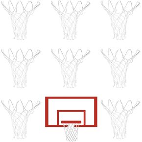 8 Pcs Mini Basketball Nets Replacement for 8"-10.25" Basketball Rims Nylon Small Basketball Hoop Net