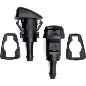 Windshield Washer Nozzles for 05-10 Jeeep Grand Cherokee, 08-15 Patriot, 07-10 Compass Caliber, 07-16 RAM 1500 2500 3500, Chrysler 300; Washer Wiper Spray Jet Kit by Click&Fit accessories