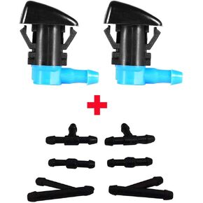 ZHParty Front Windshield Washer Wiper Nozzle Sprayer kit for 2007–15 GMC Acadia, 2009–14 Chevrolet Traverse, 2008–14 Buick Enclave, 2008–17 Buick Enclave, 2010–16 Cadillac SRX, 2008–12 Chevrolet Mal