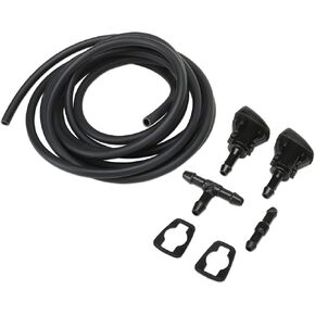 MITZONE Windshield Washer Nozzle Kit Compatible with 2004-2017 Dodge Ram 1500 2500 3500 Durango Charger Journey Grand Caravan Avenger Jeep Compass Patriot Grand Cherokee