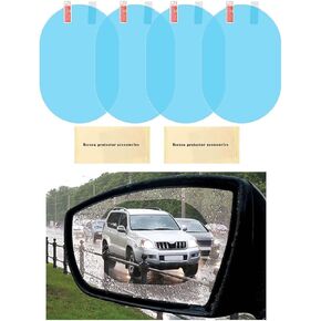 4PCS Car Rearview Mirror Film, 5.31"x3.74" Waterproof Rainproof Transparent Protective Sticker, HD Protective, Universal Car Windows, Rearview Mirrors, Protective Film