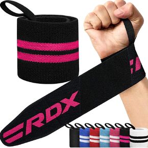 RDX Weight Lifting Wrist Wraps Support, IPL USPA Approved, Elasticated Pro 18" Cotton Straps, Thumb Loop, Powerlifting Bodybuilding Fitness Strength Gym Training WOD Workout, Gymnastics