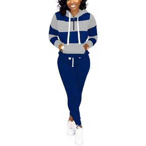 Nimsruc Two Piece Outfits For Women Jogging Suits Casual Sweatsuits Jogger Tracksuits Long Sleeve Hoodie Matching Sets
