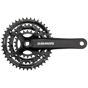 SRAM S600 Crankset - 3 x 8-speed, 175mm x 42-32-22T, Square Taper, Black