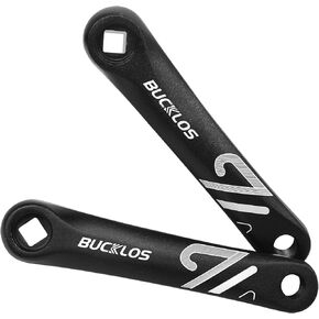 BUCKLOS Ebike Mountain Bike Square/Diamond/Hollow Crank Arm -152MM/170MM/175MM MTB Aluminum Bicycle CrankSet for Electric Bike/Road Bike/Commuter Bike/Exercise Bike/Fat Bike