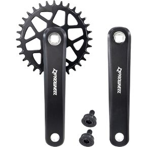 WEEROCK Prowheel Mountain Bike Crankset 1 Piece/Single 32T Charing Crank Set with 170mm Arm for Bicycle MTB, Compatible with 6/7/8/9/10 Speeds Freewheel