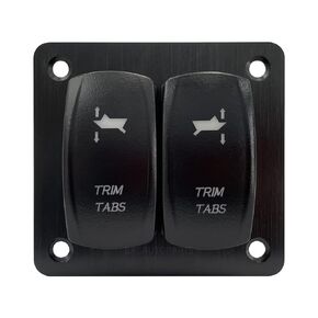 Trim Tabs Switch Panel (ON)-Off-(ON) Momentary Rocker Switch Panel for Marine Boat Console 12V/20A 24V/10A Waterproof IP68
