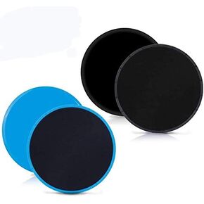 Gliding Discs Core Sliders Exercise Sliders 4 Pack Dual Sided Gliding Slider for Carpet or Hard Floors Core Fitness Ultimate Core Training Gym and Full Body Workout’s at Home or Travel Black & Blue
