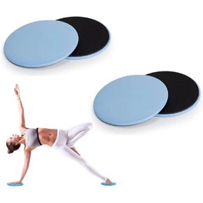 YVRUXIKN 4Pcs Dual Sided Gliding Discs Core Sliders Ultimate Core Ab Fitness Trainer. Leg Exercise Gear for Gym, Home, Yoga, Pilates | Strengthen Abdomen, Burn Fat, Improve Balance