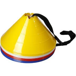 GSi Jumbo Soccer Cones - 12 Pack | High Visibility | Convertible Cone/Hurdle | Carry Strap Included | for Sports Training Drills