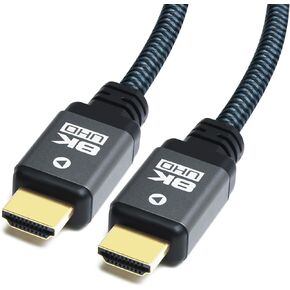 Yauhody 10K 8K HDMI Cable 2.1 25ft, 48Gbps Ultra High Speed HDMI Coable Braided, Real 8K@60Hz 4K@120Hz 144Hz, HDCP 2.2&2.3, HDR10, 3D, eARC, ARC Compatible with Monitor/TV/Blu-ray/PS5 (25 Feet)