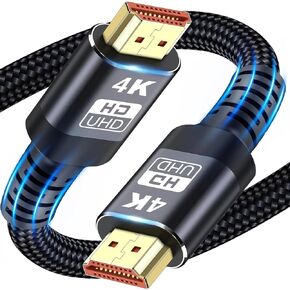 كابل HDMI أخضر Jiss 4K، 1M/3.3FT فائق السرعة مضفر HDMI الرصاص 18 جيجابت في الثانية 2.0 سلك مجدول يدعم 4K@60 هرتز، ARC، HDR، ثلاثي الأبعاد، إيثرنت متوافق مع جميع أجهزة HDMI