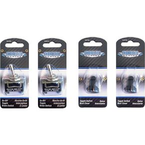 Shoreline Marine Boat Bundle Toggle Switch Brass On/Off (Pack of 2) Toggle Boot (Pack of 2)