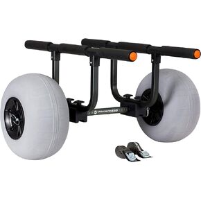 Wilderness Systems Heavy Duty Kayak Cart | Inflatable Beach Wheels | 330 Lb Weight Rating | for Kayaks and Canoes, Model Number: 8070167