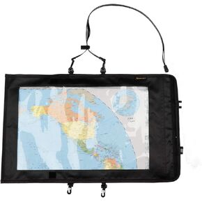 KOSIBATE Map Case, Waterproof Military Hiking Map Pouch Holder with Clear Window & Lanyard