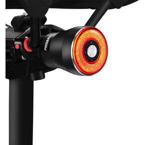 Smart Bike Tail Light: Auto On/Off Flashing Lights Red Back Led Warning Flashlight Easy Mount Cycling Safety Brake Taillight USB Rechargeable Ultra Bright Light Sensing Bicycle Rear Light