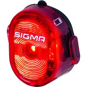 SIGMA Nugget II Flash Bicycle Taillight, Compact, Rechargeable, Easy Attachment to Seat Posts, Standard, High Power & High Power Flashing Modes, Tool Free Mounting, Side Visibility, IPX4 Splash Rated