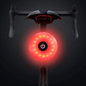 WASAGA Bike Tail Light, Sport LED Rear Bike Light USB Rechargeable, Red High Intensity Bicycle Taillight Waterproof, Helmet Backpack LED Lamp Safety Warning Strobe Light