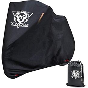 XYZCTEM Bike Cover for Transportation Outdoor & Inside Storage for 3-4 Bikes, Waterproof Heavy Duty UV Resistant Full Cover for Car, Truck RV, SUV Transport on Rack (Black,3-4 Bikes)